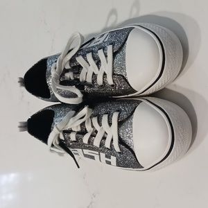 Ash Vanda Silver Glitter Trainers Semi-New
